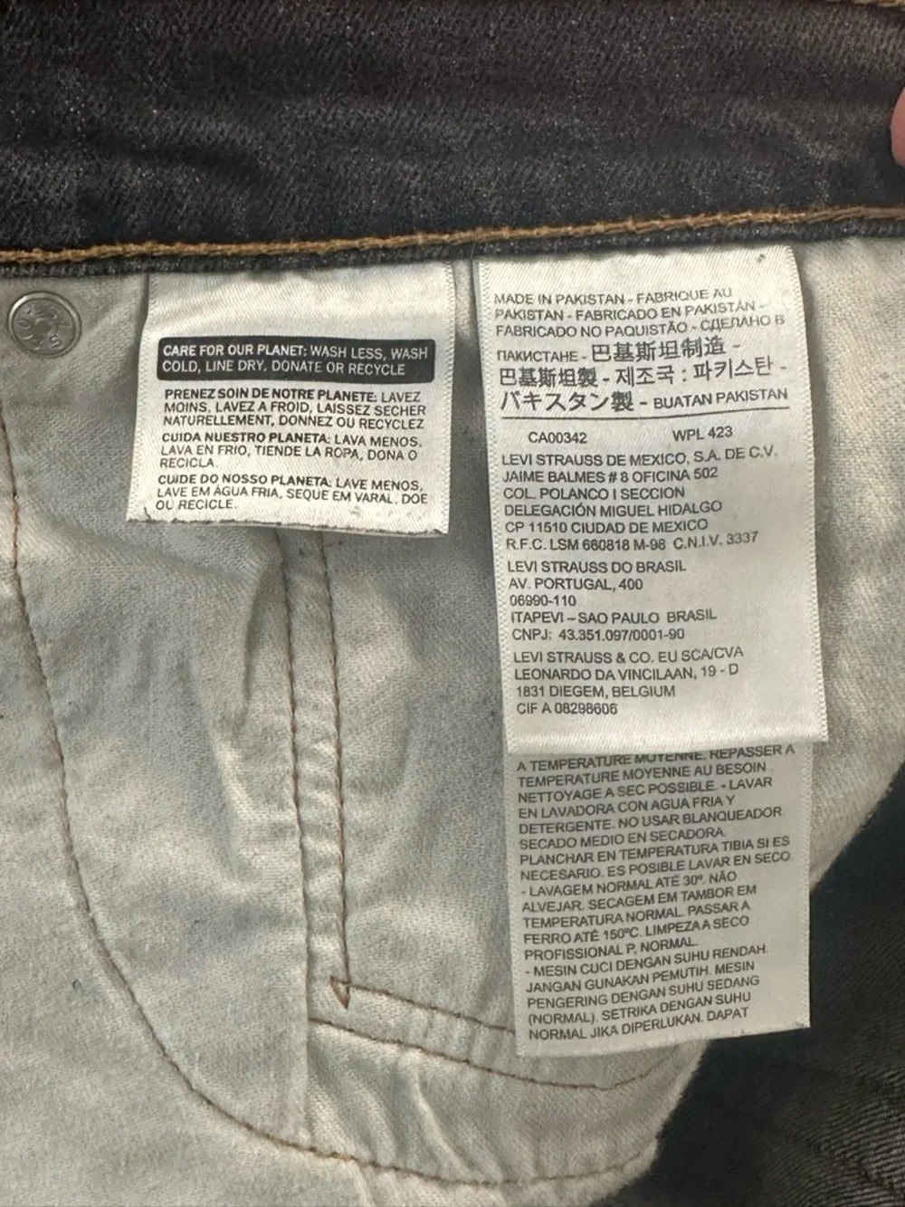 Levi's Mens Black 505 Straight Leg Jeans. Sz 34/30 - Picture 7 of 7